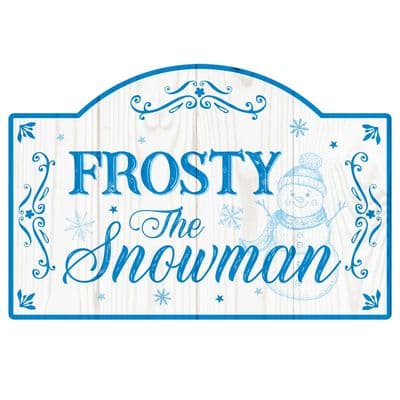 Frosty The Snowman Christmas Arched Sign