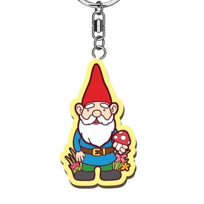 Garden Gnome Wooden Keyring