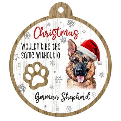 German Shepherd Pet Christmas Decoration