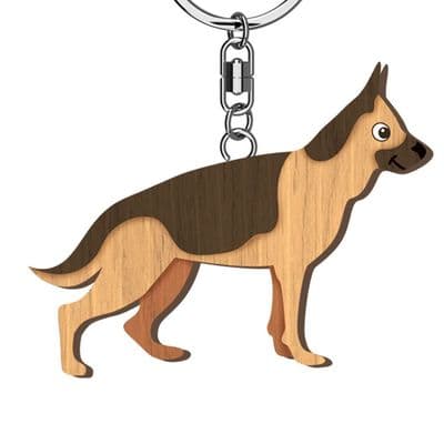 German Shepherd Wooden Keyrings