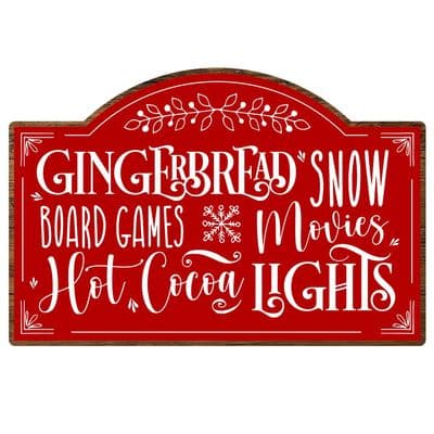 Gingerbread Christmas Arched Sign