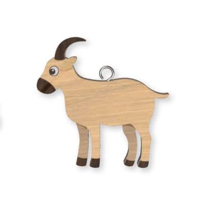 Goat Wooden Keyring