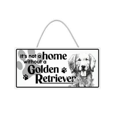 Golden Retriever Hanging Sign