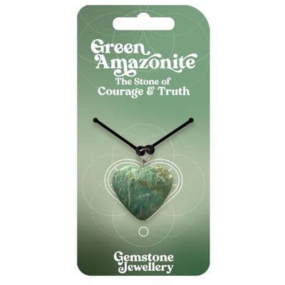 Green Amazonite Heart Necklace