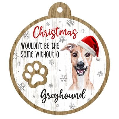 Greyhound Pet Christmas Decoration