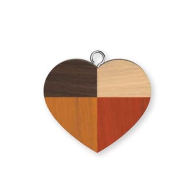 Heart Wooden Keyring