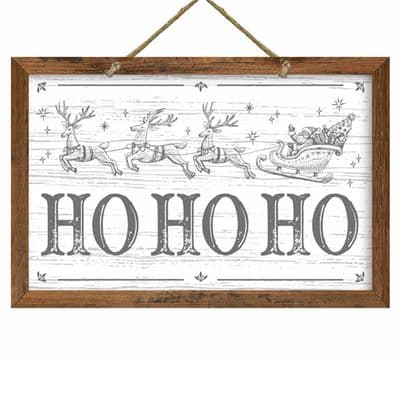 HoHoHo Christmas Framed Sign