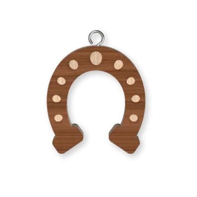 Horseshoe Wooden Keyring