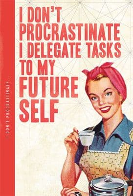I Don't Procrastinate XL Notebook