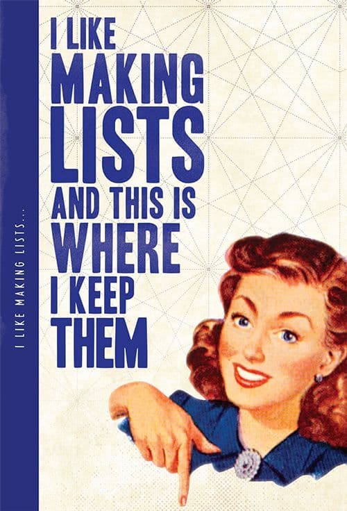 I Like Making Lists XL Notebook