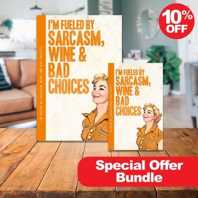 I'm Fueled By Sarcasm, Wine & Bad Choices Gift Bundle
