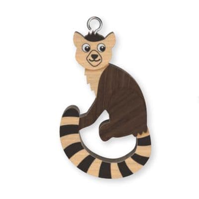 Lemur Wooden Keyring