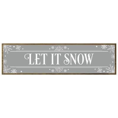 Let It Snow Christmas Rustic Sign