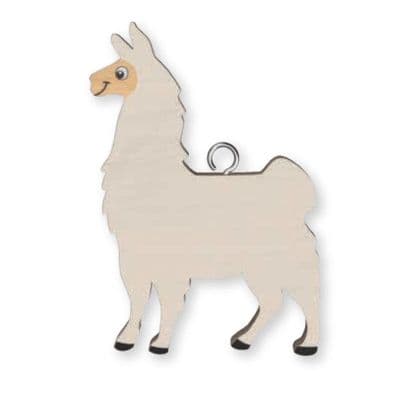Llama Wooden Keyring