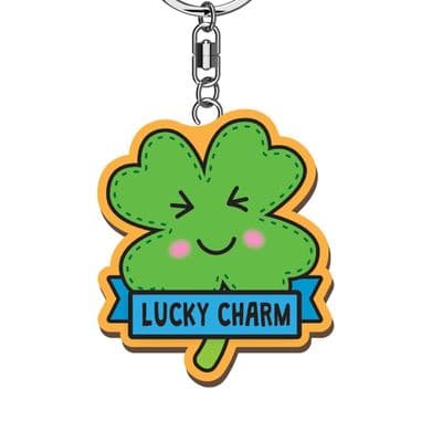 Lucky Charm Wooden Keyring