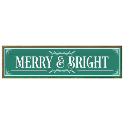 Merry and Bright Christmas Rustic Sign