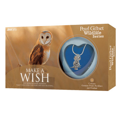 Owl Pearl Giftset with Wildlife Pendant
