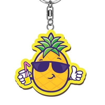 Pineapple Wooden Keyring