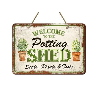 Potting Shed Metal Sign