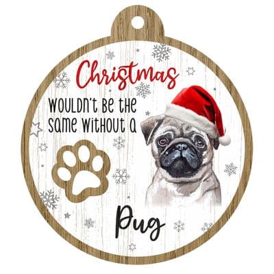 Pug Pet Christmas Decoration