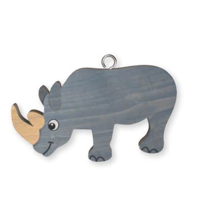 Rhino Wooden Keyring