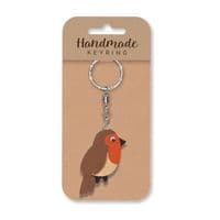 Robin Wooden Keyring