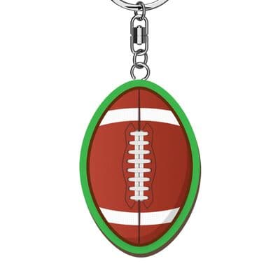 Rugby Wooden Keyring