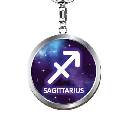 Sagittarius Wooden Keyring