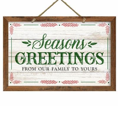 Season's Greetings Christmas Framed Sign