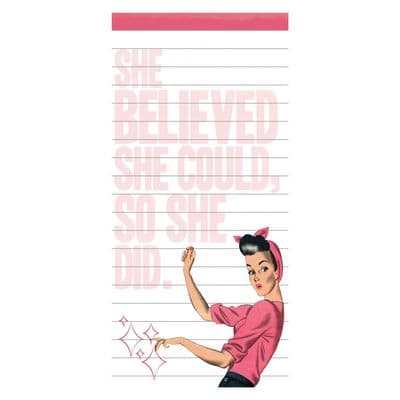 She Believed She Could Magnet Notepad