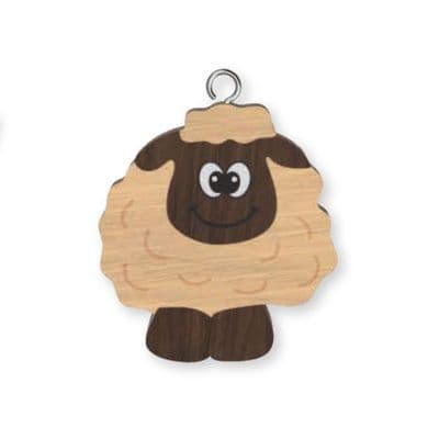 Sheep Wooden Keyring