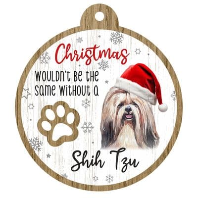 Shih Tzu Pet Christmas Decoration