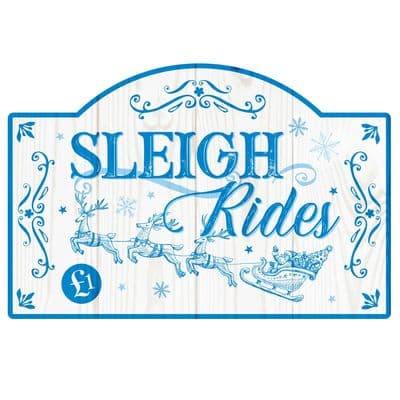 Sleigh Rides Christmas Arched Sign