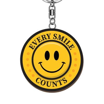 Smile Wooden Keyring
