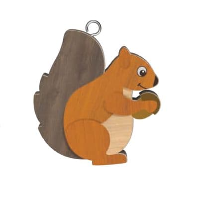 Squirrel Wooden Keyring