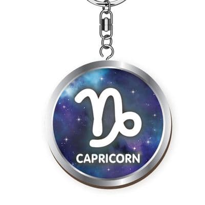 Starsign Capricorn Wooden Keyring
