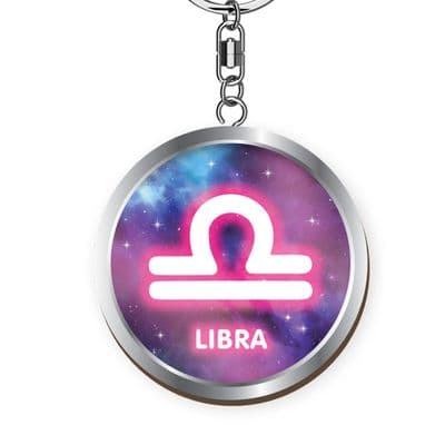 Starsign Libra Wooden Keyring
