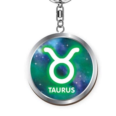 Starsign Taurus Wooden Keyring