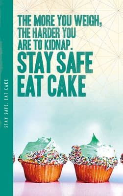 Stay Safe, Eat Cake Notelet notebook