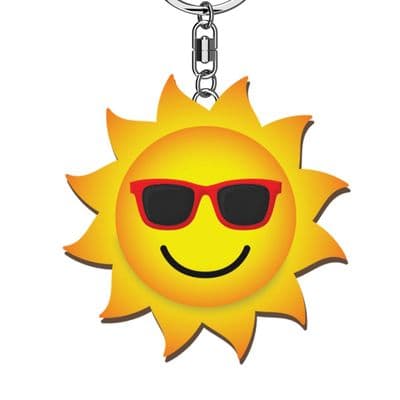 Sun Wooden Keyring