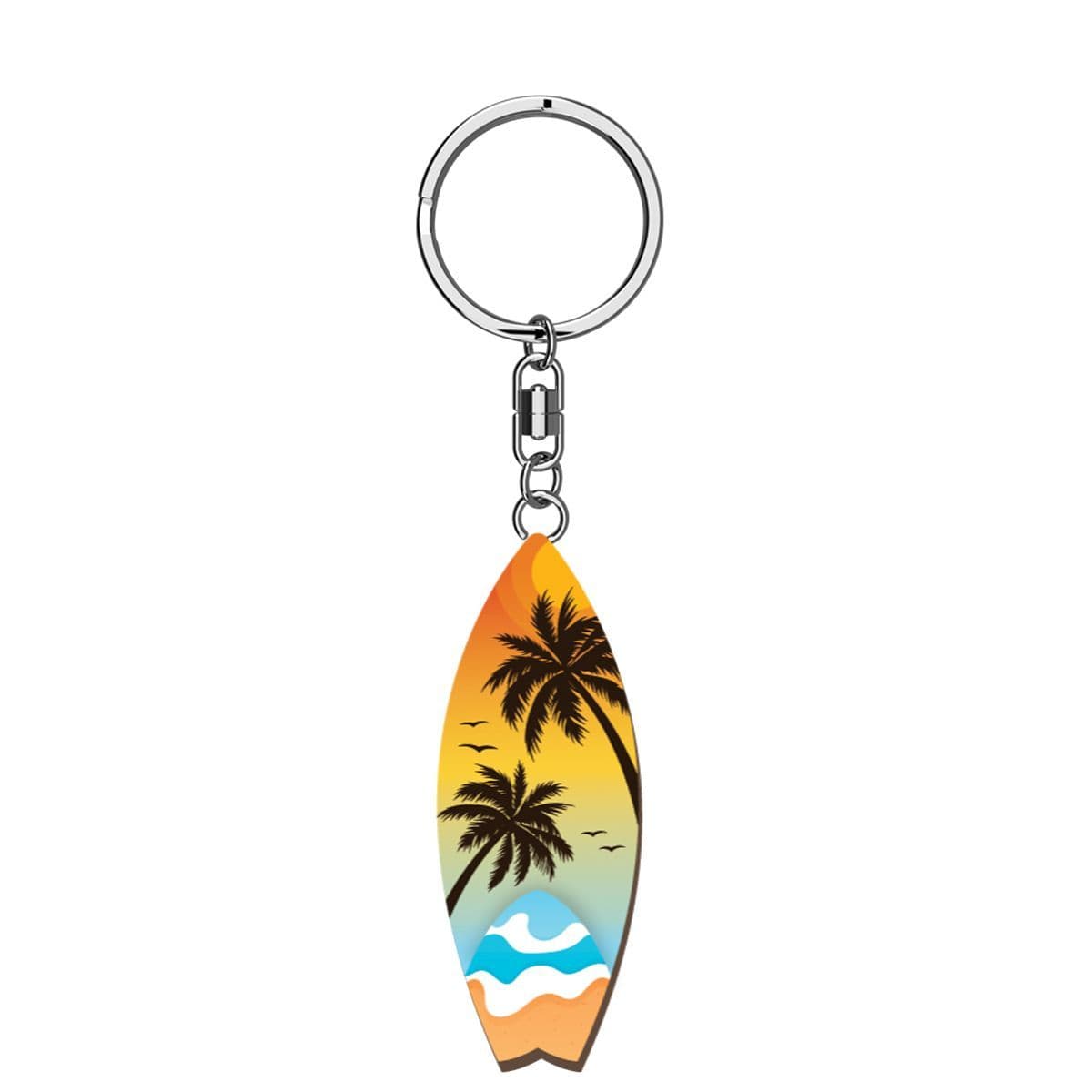 Surfboard Wooden Keyring