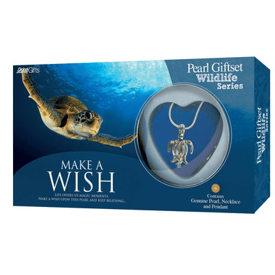 Turtle Pearl Giftset with Wildlife Pendant