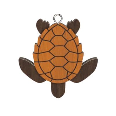 Turtle Wooden Keyring
