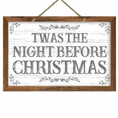 Twas' The Night Before Christmas Framed Sign