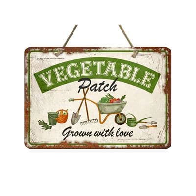Vegetable Patch Metal Sign
