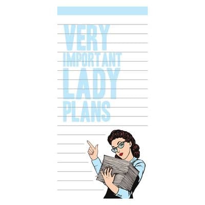 Very Important Lady Plans Magnet Notepad