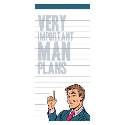 Very Important Man Plans Magnet Notepad