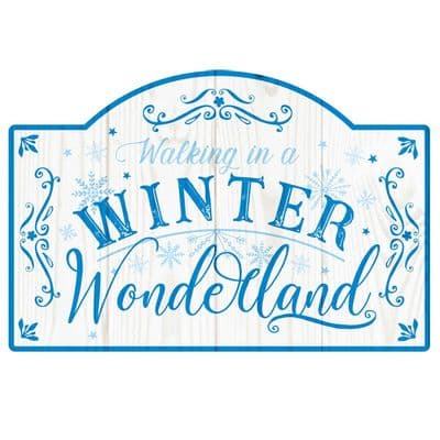 Walking In A Winter Christmas Arched Sign