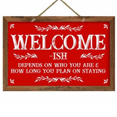 Welcome Ish Christmas Framed Sign
