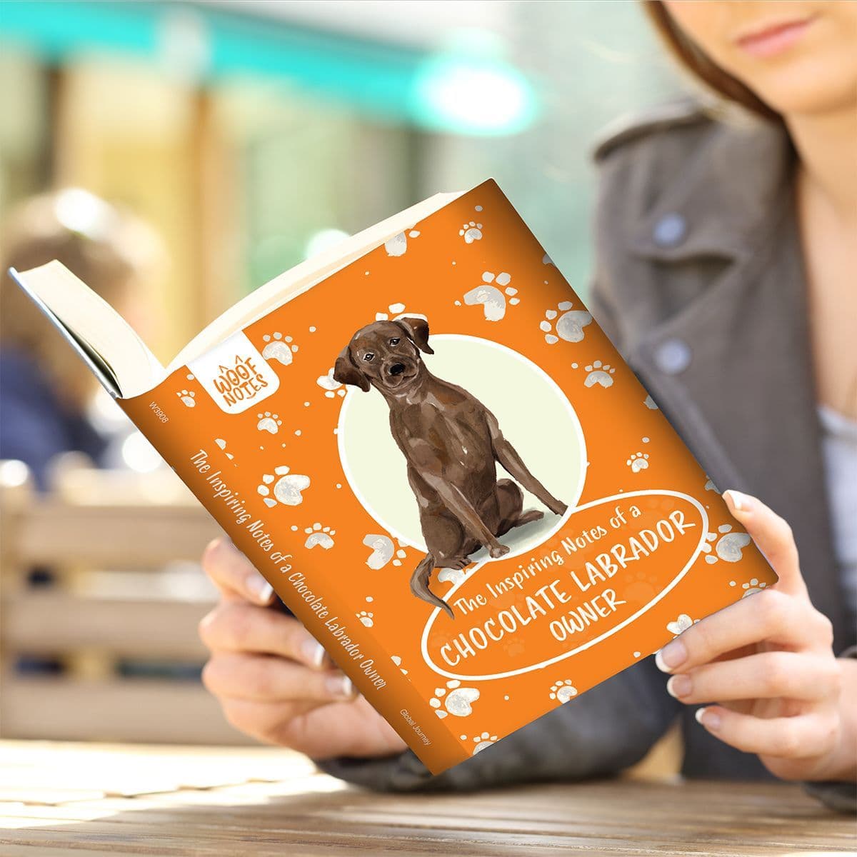 Woof Notes Notebook Chocolate Labrador